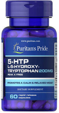Thumbnail for Puritan's Pride 5-htp 200 mg 60 caps.