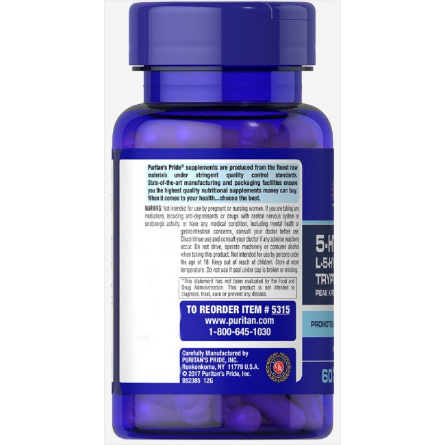 5-HTP (hydroxytryptophan) 200 mg 60 Rapid Release Capsules