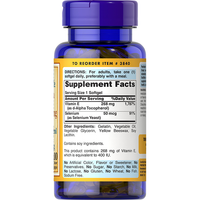 Thumbnail for Vitamin E (d-Alpha Tocopherol) 400 IU & Selenium 50 mcg 100 Rapid Release Softgels