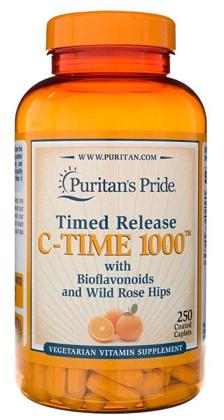 Vitamin C 1000 mg Timed Release 250 Coated Caplets - front 2