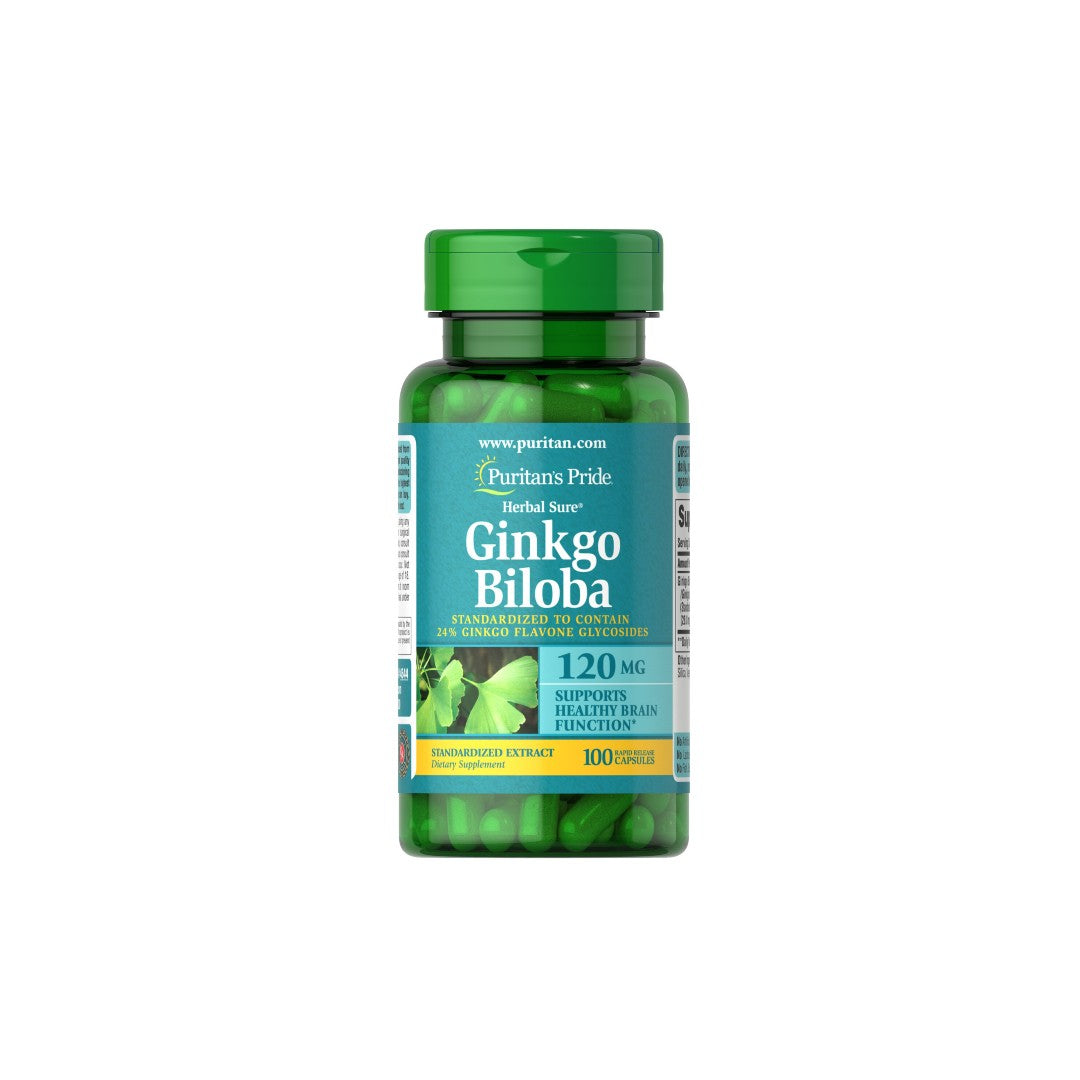 Extrato de Ginkgo Biloba 24% 120 mg 100 cápsulas