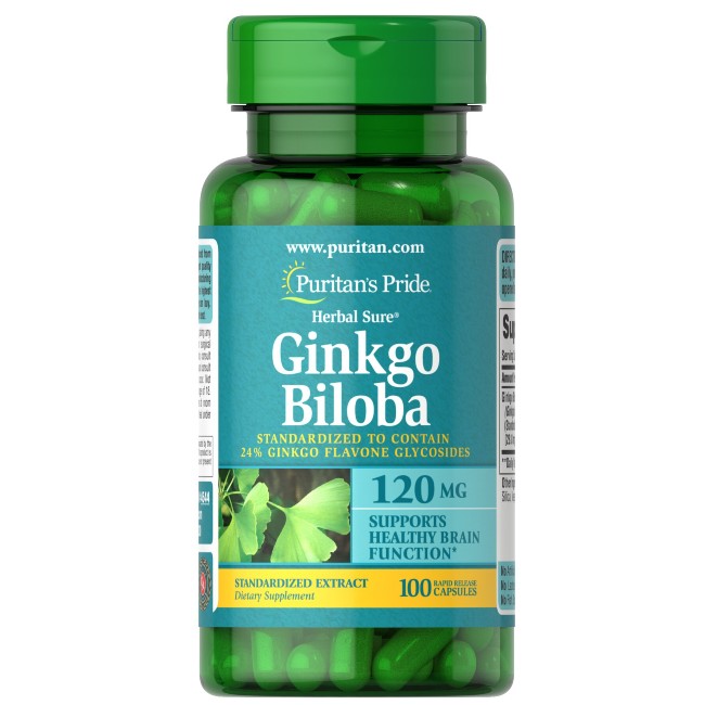 Extrato de Ginkgo Biloba 24% 120 mg 100 cápsulas