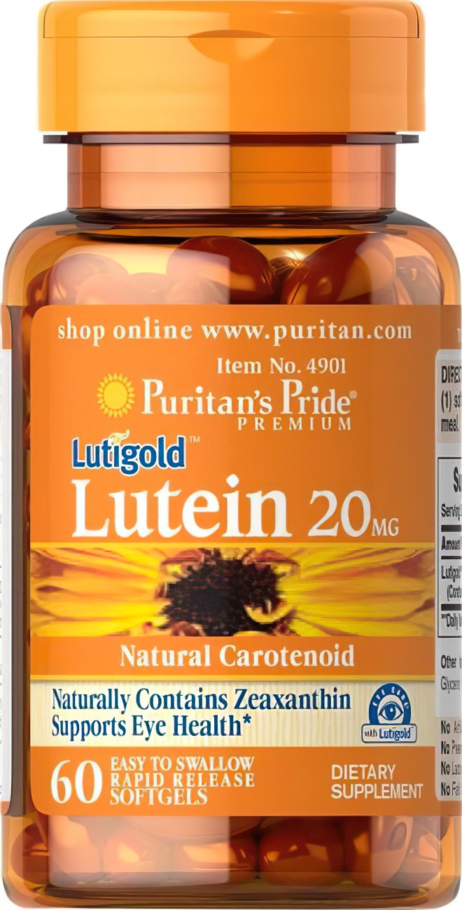 A bottle of lutein 20.