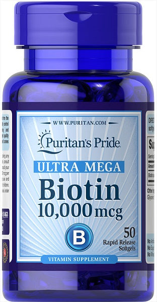 Puritan's Pride Biotin - 10000 mcg, a dietary supplement.