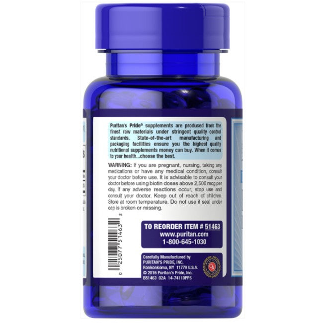 Ultra Mega Biotin 10,000 mcg 50 Rapid Release Softgels