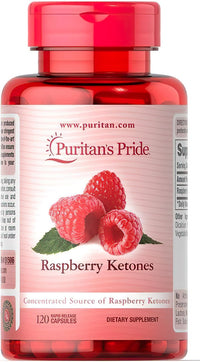 Thumbnail for Puritan's Pride Raspberry Ketones 100 mg 120 Rapid Realase capsules, a powerful supplement packed with antioxidants and designed to enhance weight loss and boost metabolism.