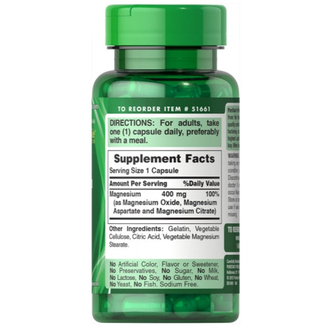 Triple Magnesium Complex 400 mg 60 Rapid Release Capsules