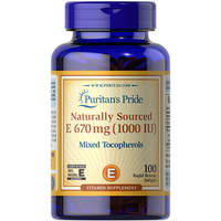 Thumbnail for Naturally Sourced Vitamin E-1000 IU Mixed Tocopherols 100 Softgels