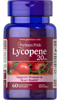 Thumbnail for Puritan's Pride Lycopene 20 mg 60 Rapid Release Softgels.