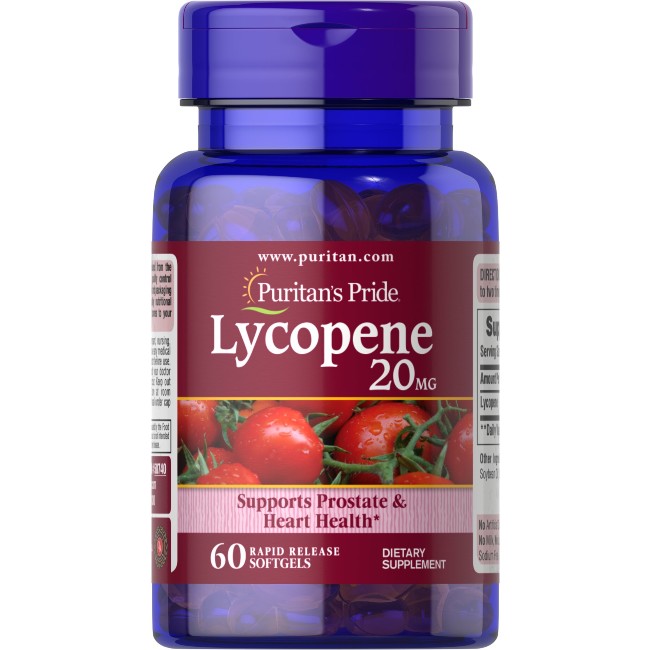 Lycopeno 20 mg 60 Cápsulas Gelatinosas de Libertação Rápida