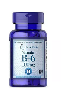 Thumbnail for Vitamin B-6 Pyridoxine 100 mg 100 tab - front 2