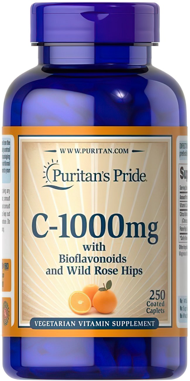 Puritan's Pride Vitamin C-1000 mg with Bioflavonoids & Rose Hips 250 Caplets.