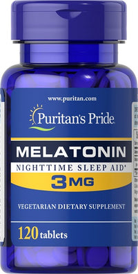 Thumbnail for Puritan's Pride Melatonin 3 mg 120 Tablets.