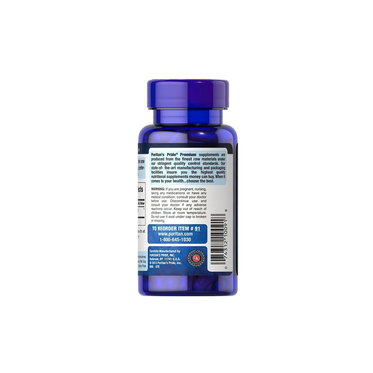 L-arginine 500 mg free form 100 capsules - back