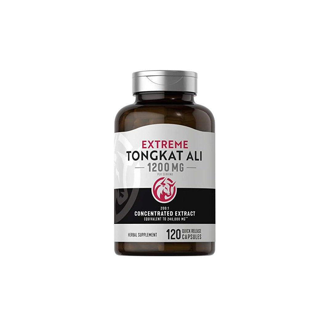Get ready to experience an extreme boost in sexual drive and libido with our PipingRock Tongkat Ali Longjack Extrakt 1200 mg supplement. This powerful blend of natural ingredients supports hormonal health while enhancing your endurance and stamina. With 120 quick release capsules.