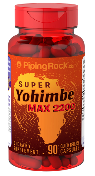 Introducing PipingRock's Yohimbe MAX 1100 90 caps 275mg - the ultimate product for enhancing sexual health!