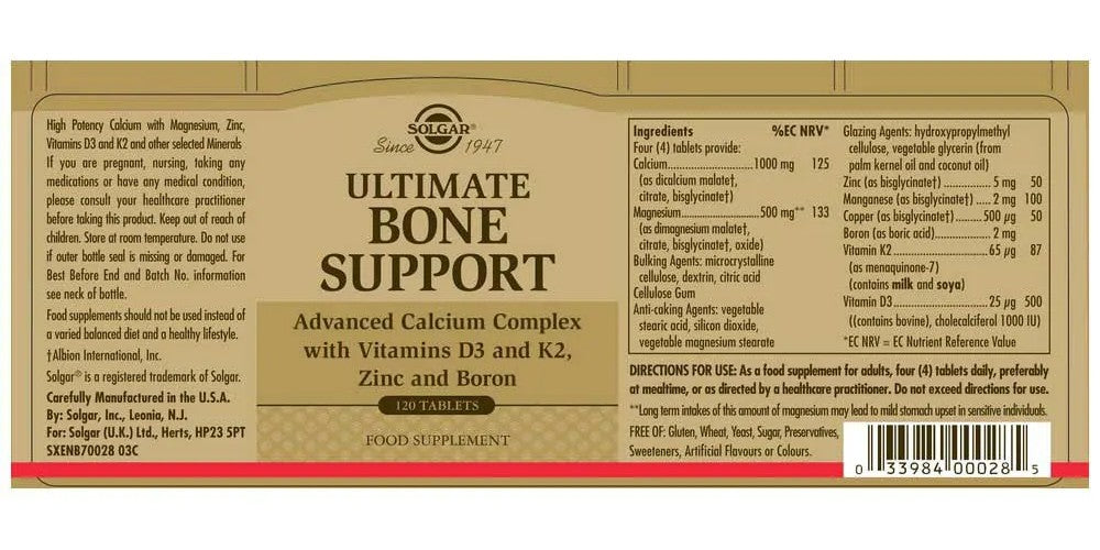 Ultimate Bone Support 120 Tablets