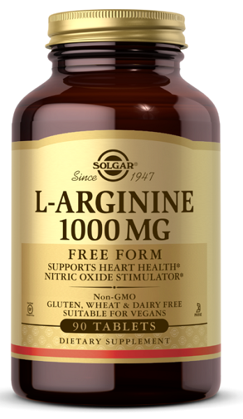 L-Arginine 1000 mg 90 tablets - front 2