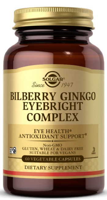 Bilberry Ginkgo Eyebright Complex 60 Vegetable Capsules - front 2