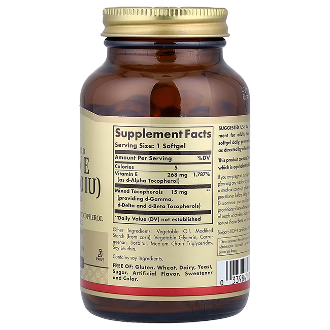 Vitamina E 268 mg (400 UI) 100 Cápsulas Vegan