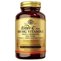Thumbnail for Solgar Ester-C Plus 500 mg Vitamin C, 50 vegetable capsules, non-acidic and highly absorbable, supports the immune system and is suitable for vegans.