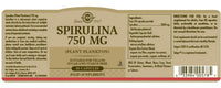 Thumbnail for Spirulina 750 mg 80 Capsules