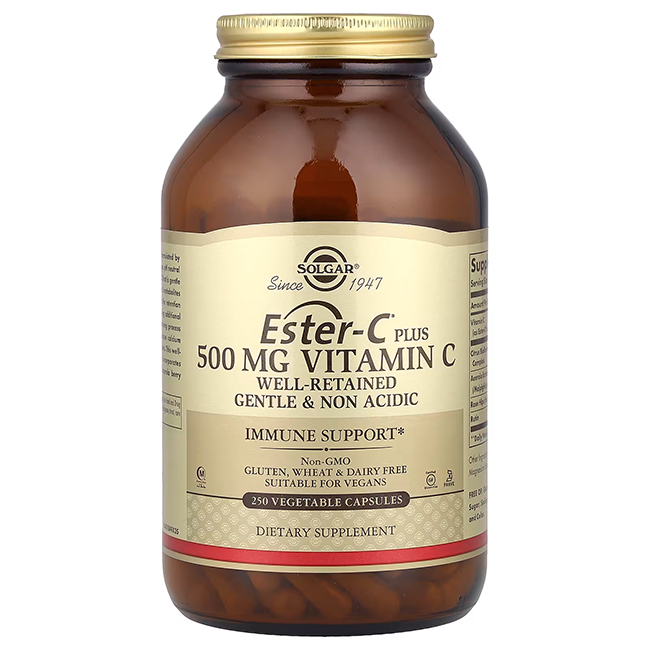 Ester-C Plus 500 mg Vitamina C 250 Cápsulas Vegetales