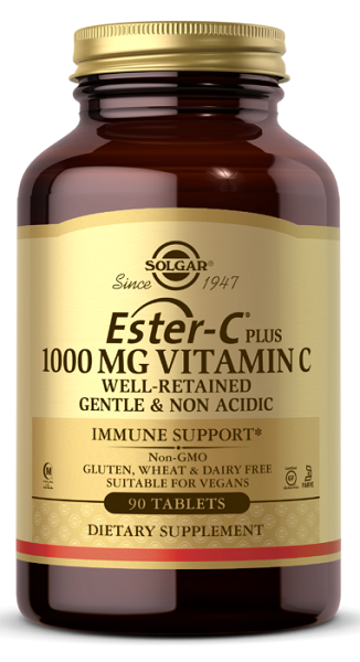 Solgar's Ester-c Plus 1000 mg vitamin C 90 tablets.