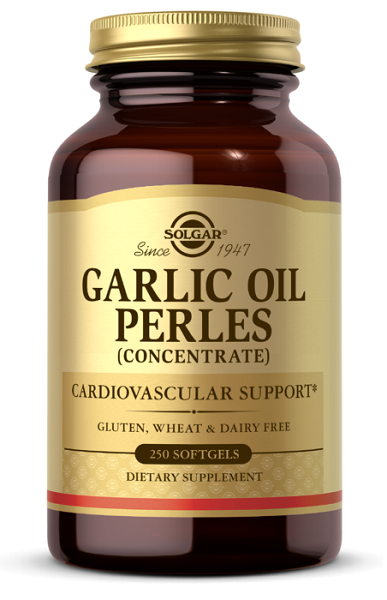 Solgar Garlic Oil Perles (reduced odor) 250 softgel concentrate.