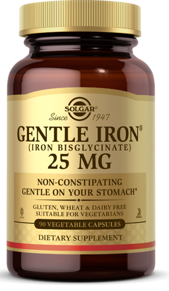 Solgar Gentle Iron 25 mg 90 vege capsules.