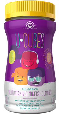 Thumbnail for Solgar's U-Cubes Children's Multi-Vitamin and Mineral 60 Gummies are delicious gummies for children that support immunity and the proper development of the child.