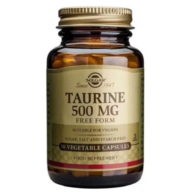 Taurine 500 mg 50 Vegetable Capsules