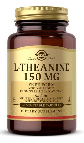 L-Theanine 150 mg 60 vege capsules - front 2
