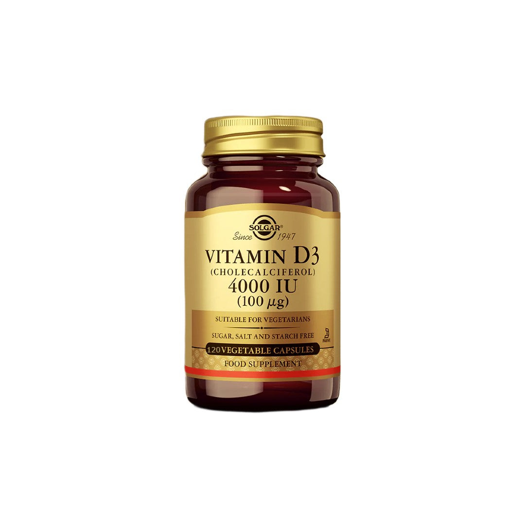 Vitamina D3 (Colecalciferol) 4000 UI (100 mcg) 120 Cápsulas Vegetales
