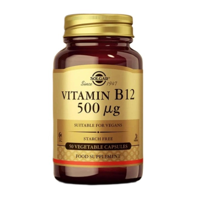Witamina B12 500 mcg 50 kapsułek roślinnych