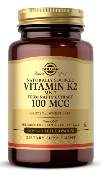 This Solgar dietary supplement contains 100 mg of Solgar Vitamin K2-MK-7, naturally extracted for maximum potency.