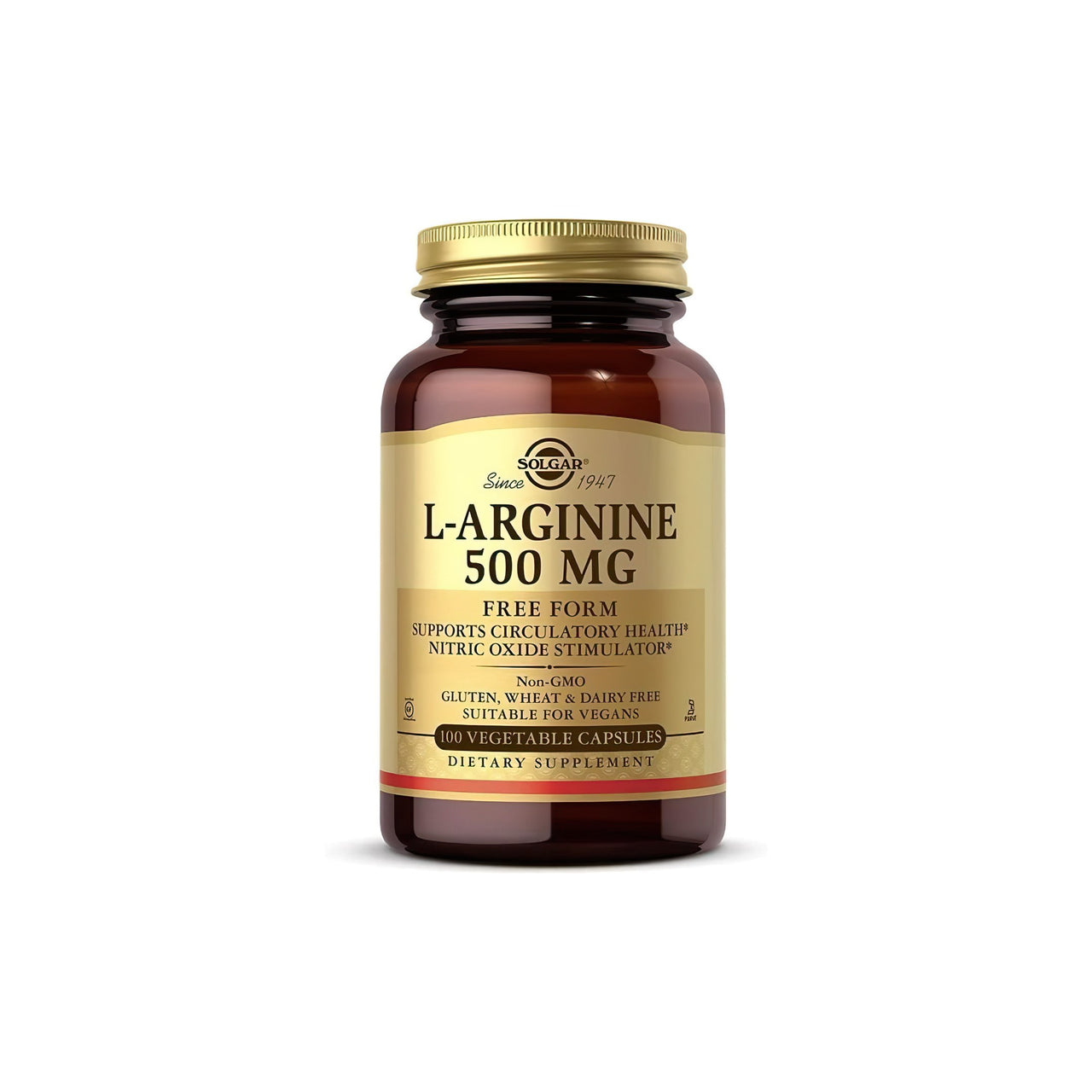 L-Arginine 500 mg 100 vcaps - front