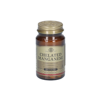 Thumbnail for Solgar Chelated Manganese 8 mg, 100 tablets, supports bone health and is vegan, sugar-free, and salt-free.