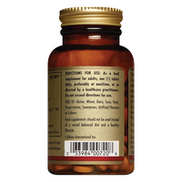 Thumbnail for Solgar Chelated Manganese 8 mg 100 Tablets come in a brown bottle with a label that lists directions and free-from ingredients like gluten, dairy, and preservatives. Contains chelated manganese to support bone health and cognitive function.