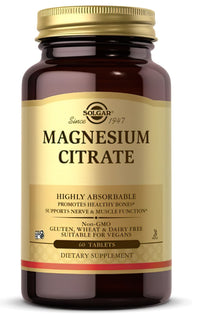 Thumbnail for A bottle of Solgar Magnesium Citrate 420 mg 60 tablets.