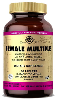 Thumbnail for A bottle of Solgar Female Multiple 60 Tablets.