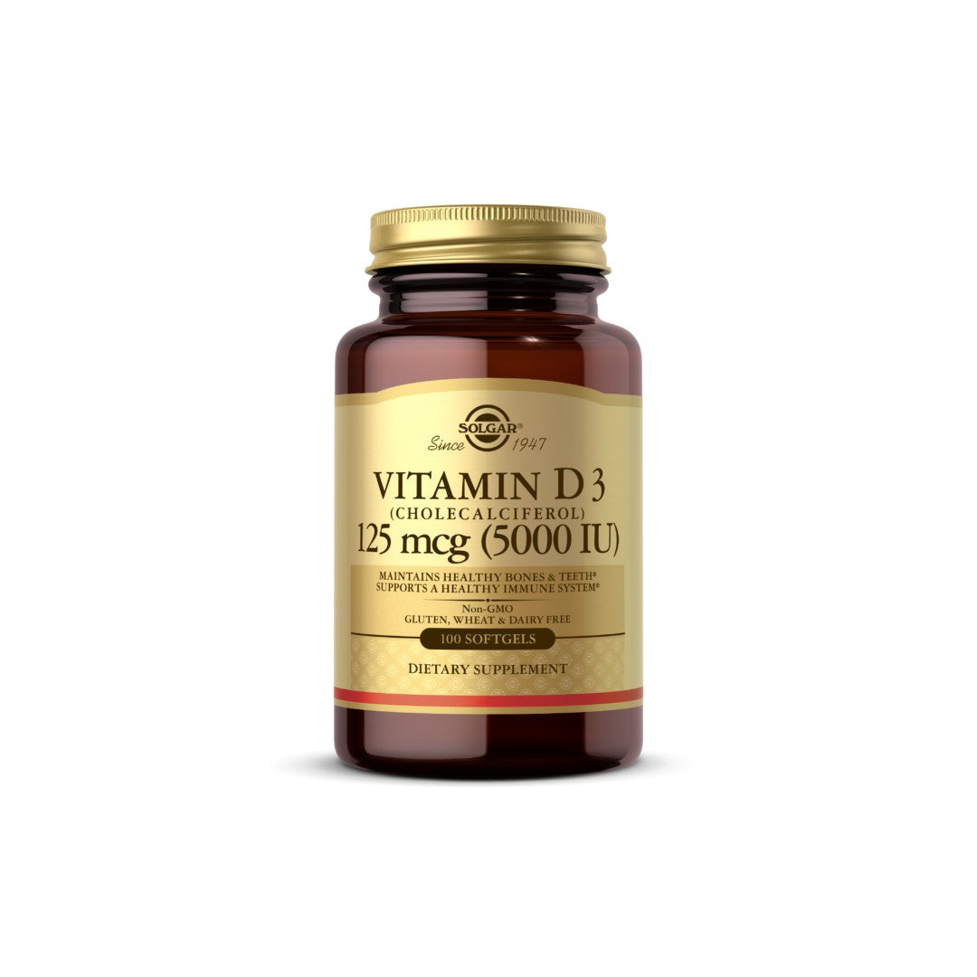 Vitamin D3 (Cholecalciferol) 125 mcg (5,000 IU) 100 Softgels