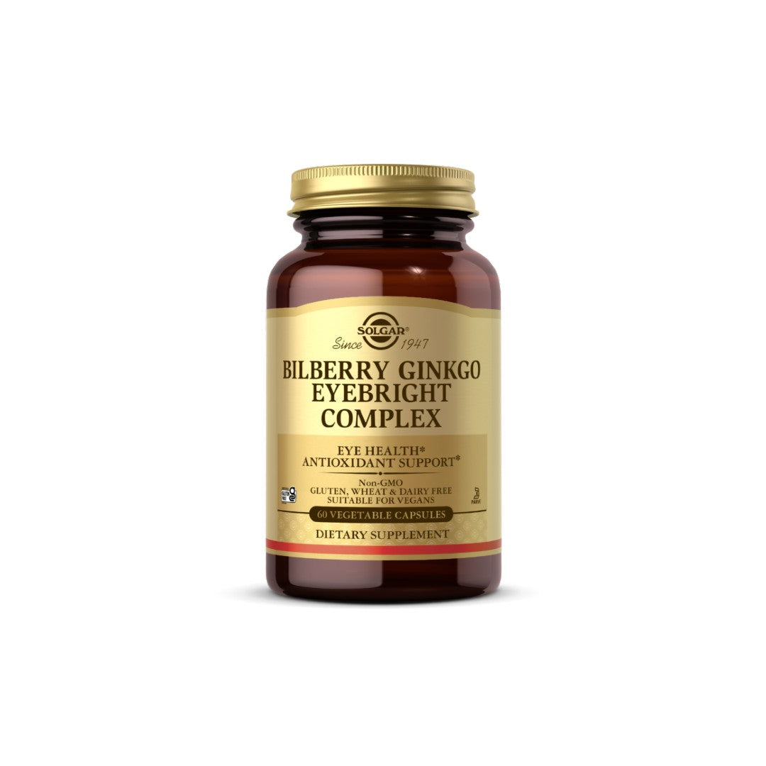 Bilberry Ginkgo Eyebright Complex 60 Vegetable Capsules - front
