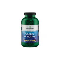 Thumbnail for Swanson's Choline & Inositol dietary supplement provides mood support with 250 mg of choline per capsule and comes in a bottle containing 250 capsules.