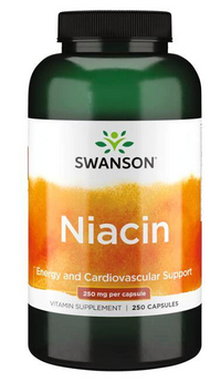 Thumbnail for A bottle of Swanson Vitamin B-3 Niacinamide - 250 mg 250 capsules, a vitamin B3 supplement for joint health and carbohydrate metabolism.