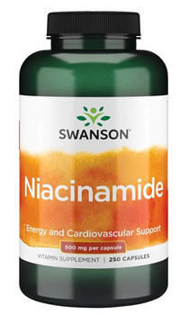 Thumbnail for Swanson Vitamin B-3 Niacinamide - 500 mg 250 capsules provides energy and supports cardiovascular health.