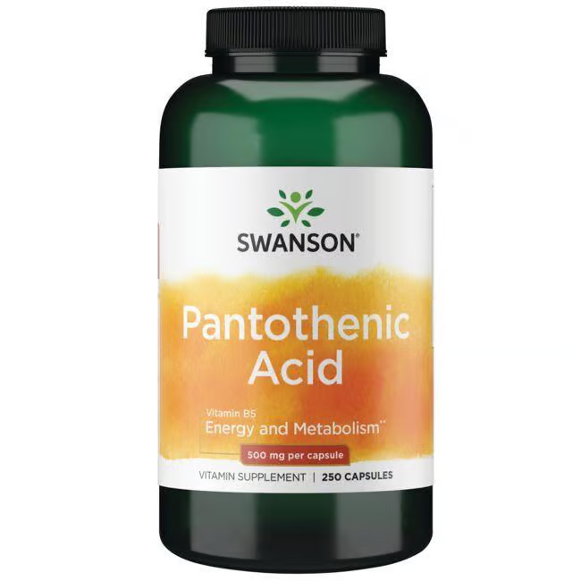 Pantothenic Acid 500 mg 250 Capsules