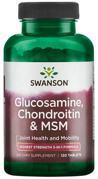 Thumbnail for Swanson Glucosamine, Chondroitin & MSM - 120 tabs.