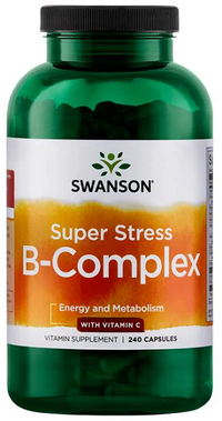 Thumbnail for A bottle of Swanson B-Complex with Vitamin C - 500 mg 240 capsules.