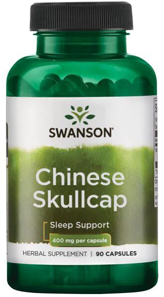 Swanson Chinese Skullcap - 400 mg 90 capsules sleep cap.